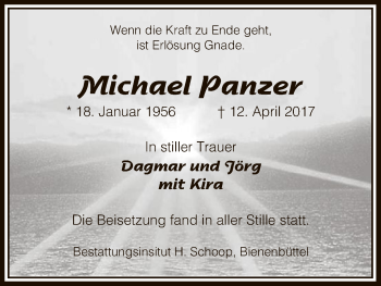 Traueranzeige von Michael Panzer von Uelzen