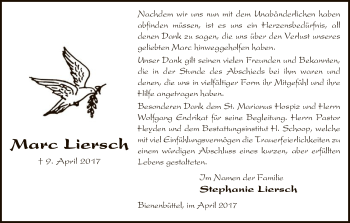 Traueranzeige von Marc Liersch von Uelzen