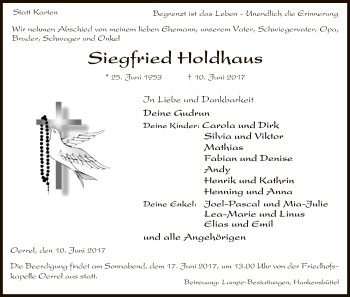 Traueranzeige von Siegfried Holdhaus von Uelzen