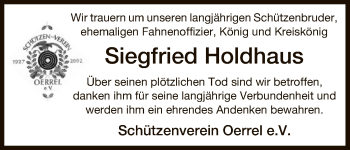 Traueranzeige von Siegfried Holdhaus von Uelzen