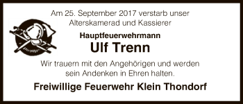 Traueranzeige von Ulf Trenn von Uelzen