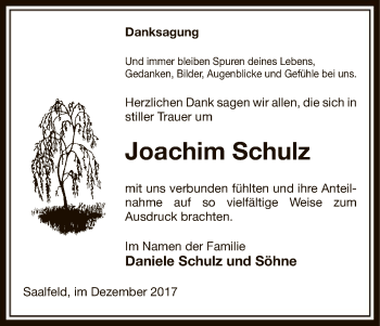 Traueranzeige von Joachim Schulz von Uelzen