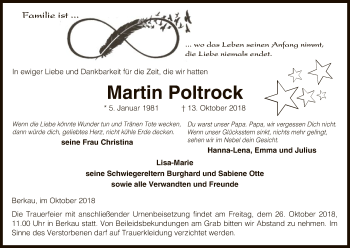 Traueranzeige von Martin Poltrock von Uelzen