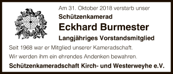 Traueranzeige von Eckhard Burmester von Uelzen