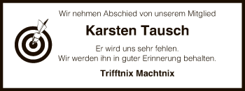 Traueranzeige von Karsten Tausch von Uelzen