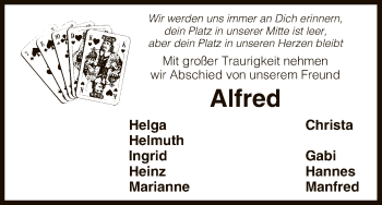 Traueranzeige von Alfred Cohrs von Uelzen