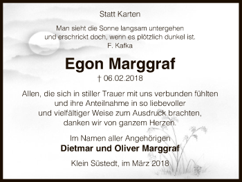 Traueranzeige von Egon Marggraf von Uelzen