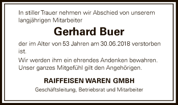 Traueranzeige von Gerhard Buer von Uelzen