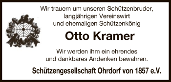 Traueranzeige von Otto Kramer von Uelzen