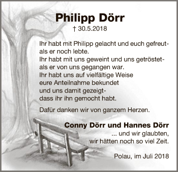 Traueranzeige von Philipp Dörr von Uelzen