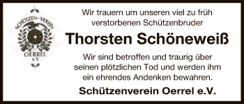 Traueranzeige von Thorsten Schöneweiß von Uelzen