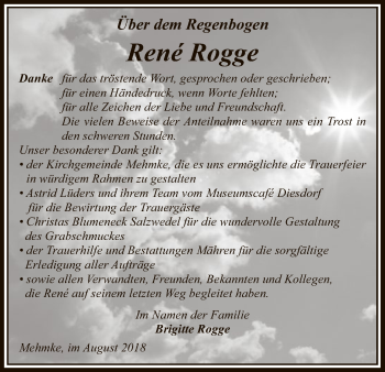 Traueranzeige von René Rogge von Uelzen