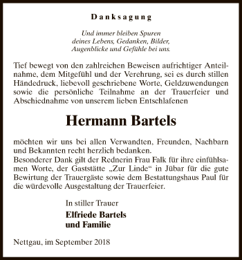 Traueranzeige von Hermann Bartels von Uelzen