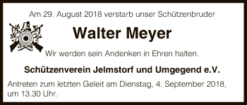 Traueranzeige von Walter Meyer von Uelzen