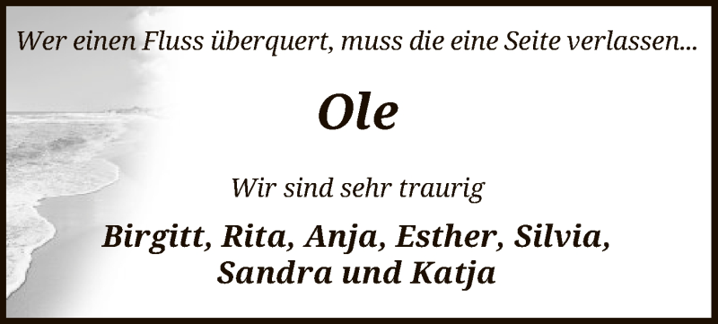  Traueranzeige für Ole Krickemeyer vom 16.01.2019 aus Uelzen