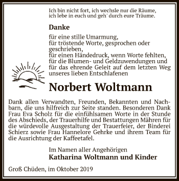 Traueranzeige von Norbert Woltmann von Uelzen