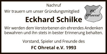 Traueranzeige von Eckhard Schilke von Uelzen