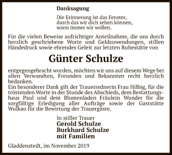 Traueranzeige von Günter Schulze von Uelzen