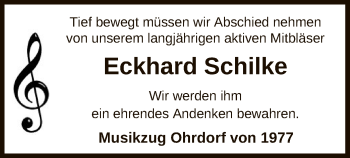 Traueranzeige von Eckhard Schilke von Uelzen