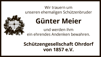 Traueranzeige von Günter Meier von Uelzen