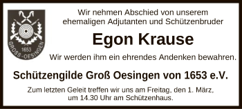 Traueranzeige von Egon Krause von Uelzen