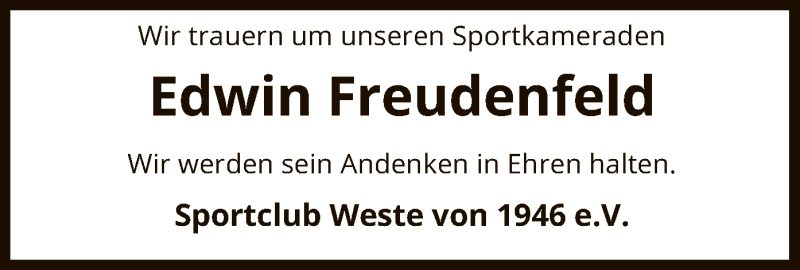  Traueranzeige für Edwin Freudenfeld vom 02.03.2019 aus Uelzen