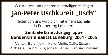 Traueranzeige von Jan-Peter Uschkureit von Uelzen