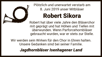 Traueranzeige von Robert Sikora von Uelzen