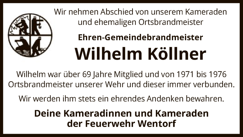  Traueranzeige für Wilhelm Köllner vom 30.07.2019 aus Uelzen