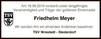 Traueranzeige von Friedhelm Meyer von Uelzen