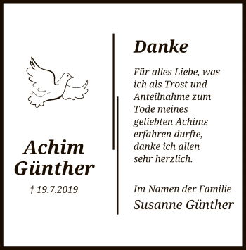 Traueranzeige von Achim Günther von Uelzen