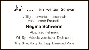 Traueranzeige von Regina Schwerin von Uelzen