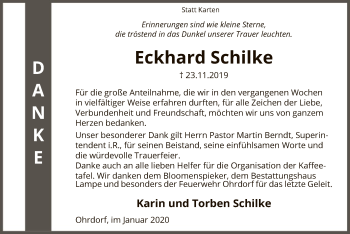 Traueranzeige von Eckhard Schilke von Uelzen