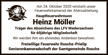 Traueranzeige von Heinz Möller von UEL