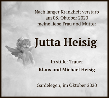 Traueranzeige von Jutta Heisig von UEL