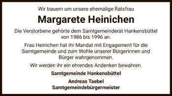 Traueranzeige von Margarete Heinichen von UEL