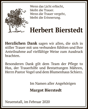 Traueranzeige von Herbert Bierstedt von Uelzen