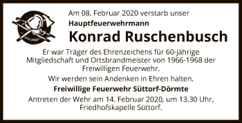 Traueranzeige von Konrad Ruschenbusch von Uelzen