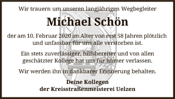 Traueranzeige von Michael Schön von Uelzen