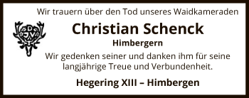 Traueranzeige von Christian Schenck von Uelzen
