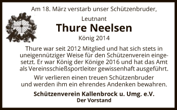 Traueranzeige von Thure Neelsen von Uelzen