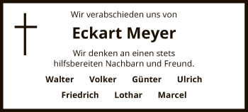 Traueranzeige von Eckart Meyer von Uelzen