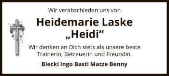 Traueranzeige von Heidemarie Laske von Uelzen