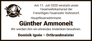 Traueranzeige von Günther Ammoneit von UEL