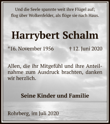 Traueranzeige von Harrybert Schalm von UEL