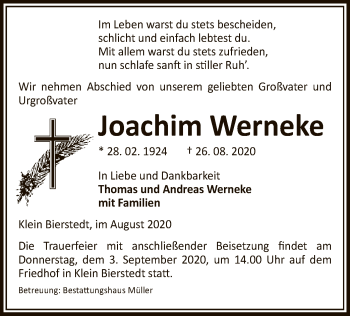 Traueranzeige von Joachim Werneke von UEL