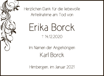 Traueranzeige von Erika Borck von UEL