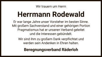 Traueranzeige von Herrmann Rodewald von UEL