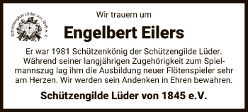 Traueranzeige von Engelbert Eilers von UEL