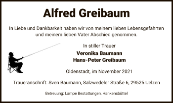 Traueranzeige von Alfred Greibaum von UEL